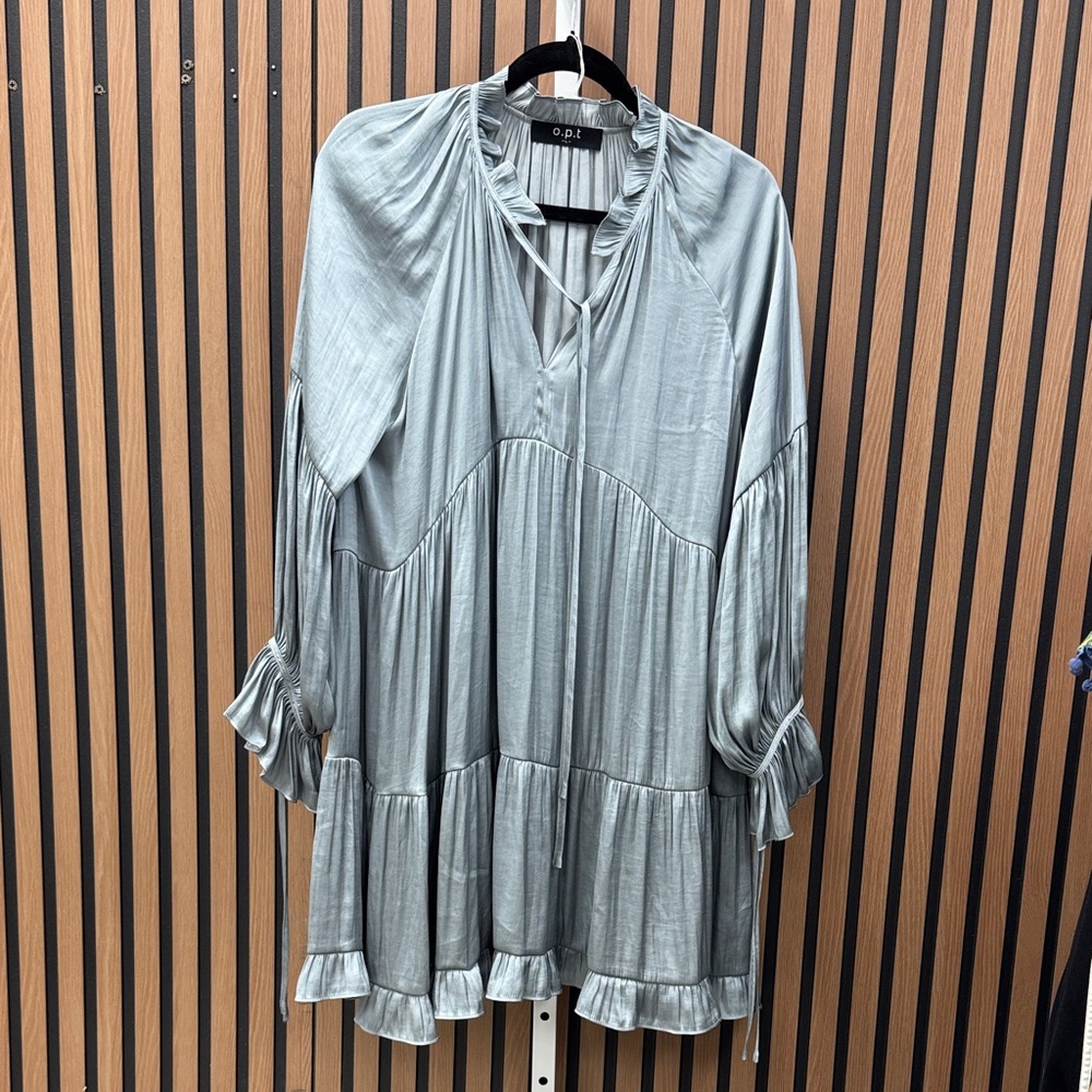 Chic Long Sleeve Dress in Elegant Gray